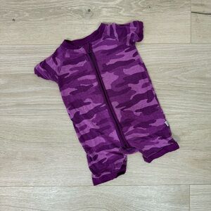 Little Sleepies Purple Camo Shorty Zippy